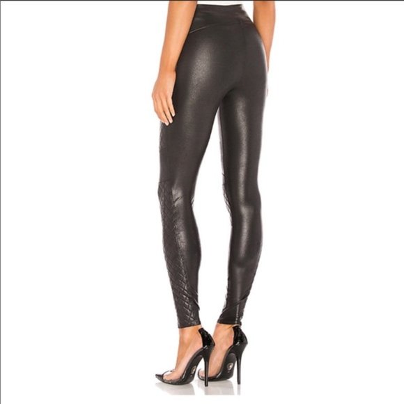 Spanx Faux Leather Quilted Leggings - Picture 4 of 6